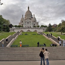 Лестница в Париже на Монмартре
